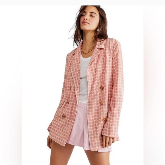 Free People Jackets & Blazers - Free people❤️ Olivia gingham blazer